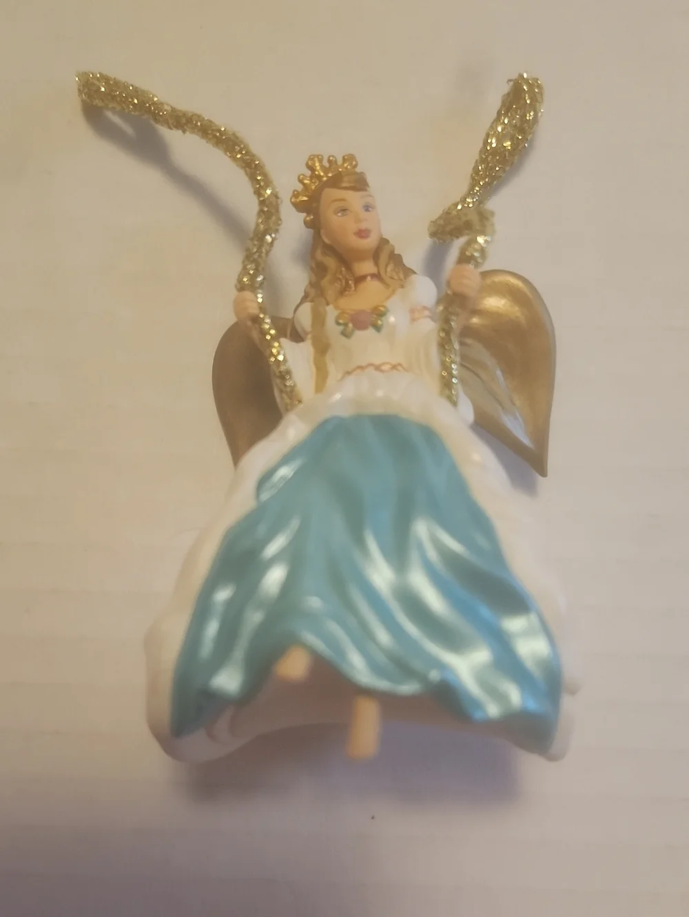 Hallmark Barbie Angel of Joy Holiday Ornament Teal & White